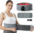Koonie Cordless Heating Pad for Back Pain Relief, 47”-57” Portable Heating Back Brace with 3 Heat Levels, 3 Vibration Mode, 20/30/40Min Timer, 5000mAh Battery, Auto-Off, Lower Back Massager with Heat