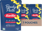 Barilla Ready Pasta, Fully Cooked Elbows Macaroni Pasta, Non-GMO & Kosher, 7 oz (Pack of 7)
