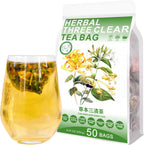 Plant Gift 50 Cups Herbal Three Clear Tea Bag (草本三清茶 CAO BEN SAN QING CHA) 8.81oz (10g*25bags/250G) Barley, Licorice, Mulberry Leaf, Dandelion, Natural Mixed Herbal Combination of Floral Tea