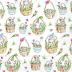 IHR Ideal Home Range Cocktail Napkins Disposable 3-Ply Paper Party Napkin Pack, 5" x 5", Easter Basket, 20-Count