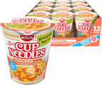 Nissin Cup Noodles Ramen Noodle Soup, Chicken, Microwaveable Paper Cup, 2.25 Ounce (Pack of 12)