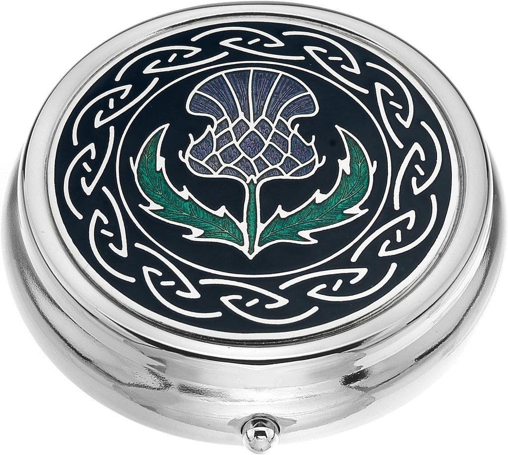 Pill Box (Large Size) in a Scottish Thistle Design