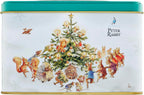 New English Teas Peter Rabbit & Friends Christmas Tree Tea Tin with 40 English Breakfast Teabags