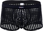 Panegy Men's Muscle Shorts Fishnet Openwork Boxer Shorts Workout Running Gym Mesh Hot Shorts Swim Trunks