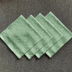 SASTYBALE Flower Jacquard Cloth Napkins 20 x 20 Inch Set of 4 Washable Wrinkle Free Reusable Damask Fabric Napkin for Dining, Party, Indoor, Outdoor, Everyday Used, Sage Green (4 Pieces/Packs)