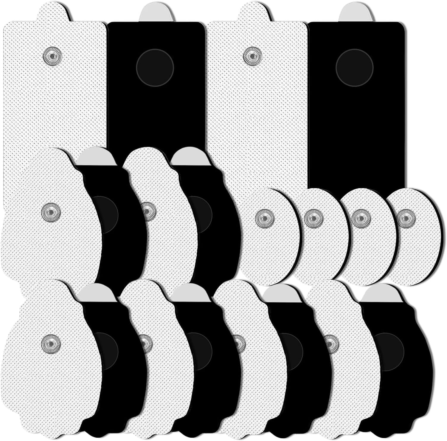 20-Pack Self-Adhesive Electrode Pads for TENS/EMS Unit, Replacement Pads for TENS Massager and Muscle Stimulation, Compatible with TENS EMS Devices Using 3.5mm Snap Connector