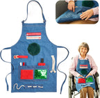 ODOXIA Fidget Apron for Elderly | Fidget Blanket for Dementia | Dementia Products for Elderly | Gift and Activities for Seniors with Alzheimer’s | Sensory Toys