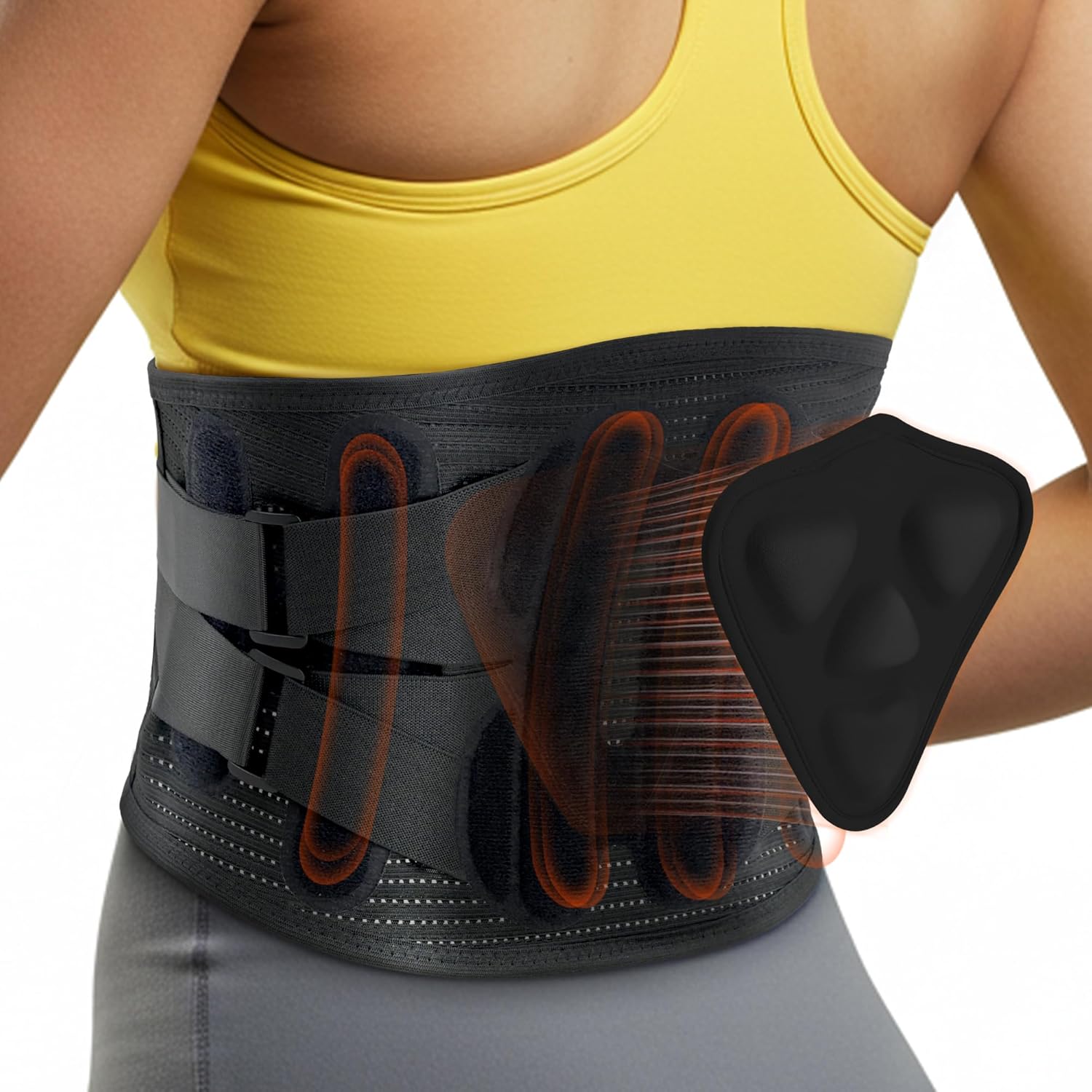 FJNATINH Back Brace for Lower Back Pain Relief for Women Adjustable Lumbar Support Belt Breathable 4D Mesh Fabric for Herniated Disc,Sciatica,Scoliosis Home Work Sports