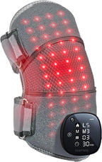 FORTHiQ RED+ Knee Massager with Heat and Red Light Therapy for Pain Relief, Knee Brace with 2 Wavelengths, 3 Massage & 4 Pulsing Modes, 5 Heat Levels, 52 Lights, FSA-HSA Eligible