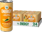 V8 Energy Peach Mango Energy Drink, 8 fl oz Can (24 Pack)