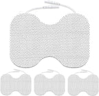 Tens Unit Electrode Pads for Shoulder Waist & Knee 4 * 6" Large Butterfly TENS Unit Pads Reusable Electrode Pads Compatible with TENS 7000, AUVON TENS, 2mm Pin Connector- 4 Pcs