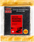 CHOI's 1(Daechun) Roasted Seaweed, Gim, Sushi Nori /(50 full sheets) /Gold Grade/Product of Korea/Kimbap, Gimbap, Keto, Gluten Free, Full of Fiber, Vitamin, Mineral, High protein