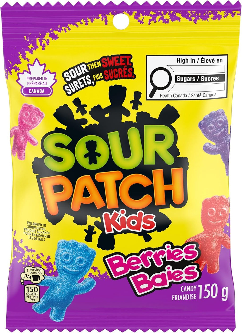 Maynards Sour Patch Kids, Berries, Candy, 150g/5.25 oz., Imported from Canada)