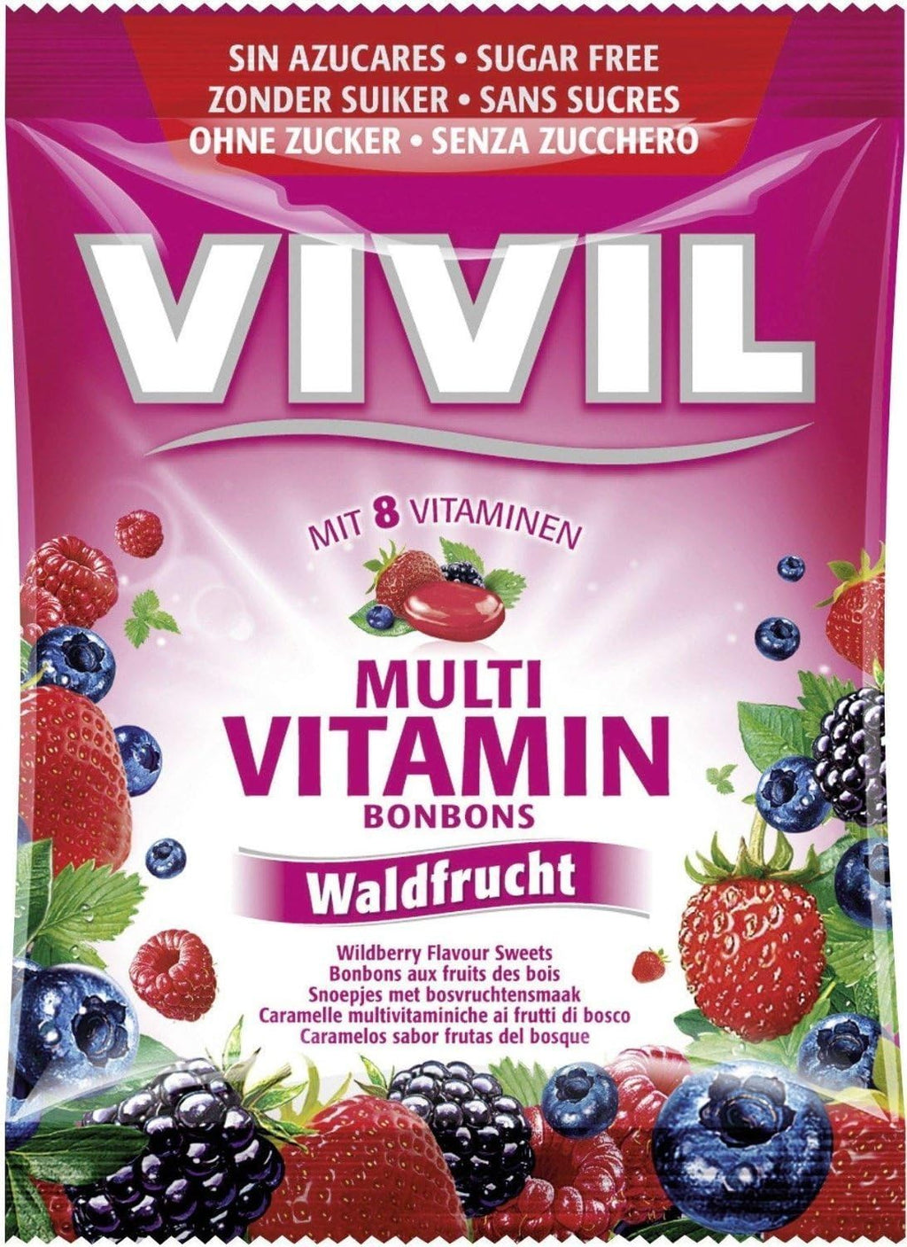 Vivil multivitamin bonbons Wildberry sugarfree 80g