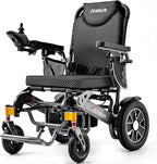 Electric Wheelchair ZENBON Lightweight Extra Wide Automatic Folding Motorized Wheelchairs for Seniors/Adults Motorized Mobility Device All Terrain 700W Power Wheel Chairs with Baskets 330Lbs