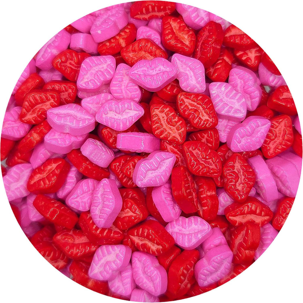 NCS Lips Edible Candy Sprinkles – Red & Pink Cupcake, Cake & Cookie Decorations, 8 oz