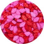 NCS Lips Edible Candy Sprinkles – Red & Pink Cupcake, Cake & Cookie Decorations, 8 oz
