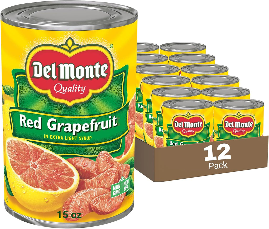 Del Monte Red Grapefruit Sections in Light Syrup, 15 oz. Can (pack of 12)