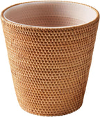 Rattan Bathroom Wastebasket Wicker Trash Can Woven Storage Basket for Bedroom,Home Office,Compact Spaces (1)