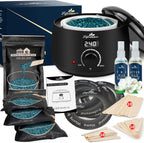 Lifestance Waxing Kit for Women & Men - L2 Digital Wax Pot Warmer, Brazilian & Bikini Hair Removal Kit with 14.1oz Hard Wax Beads & 42 Accessories, Professional for Face, Leg, Eyebrow, Body at Home