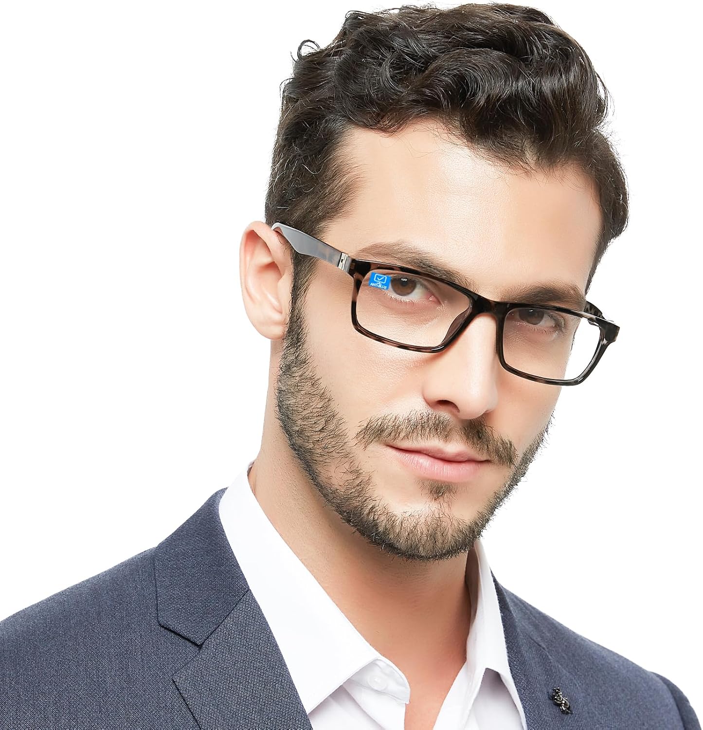 OCCI CHIARI Blue Light Reading Glasses Men Anti Glare Computer Readers for Big Head