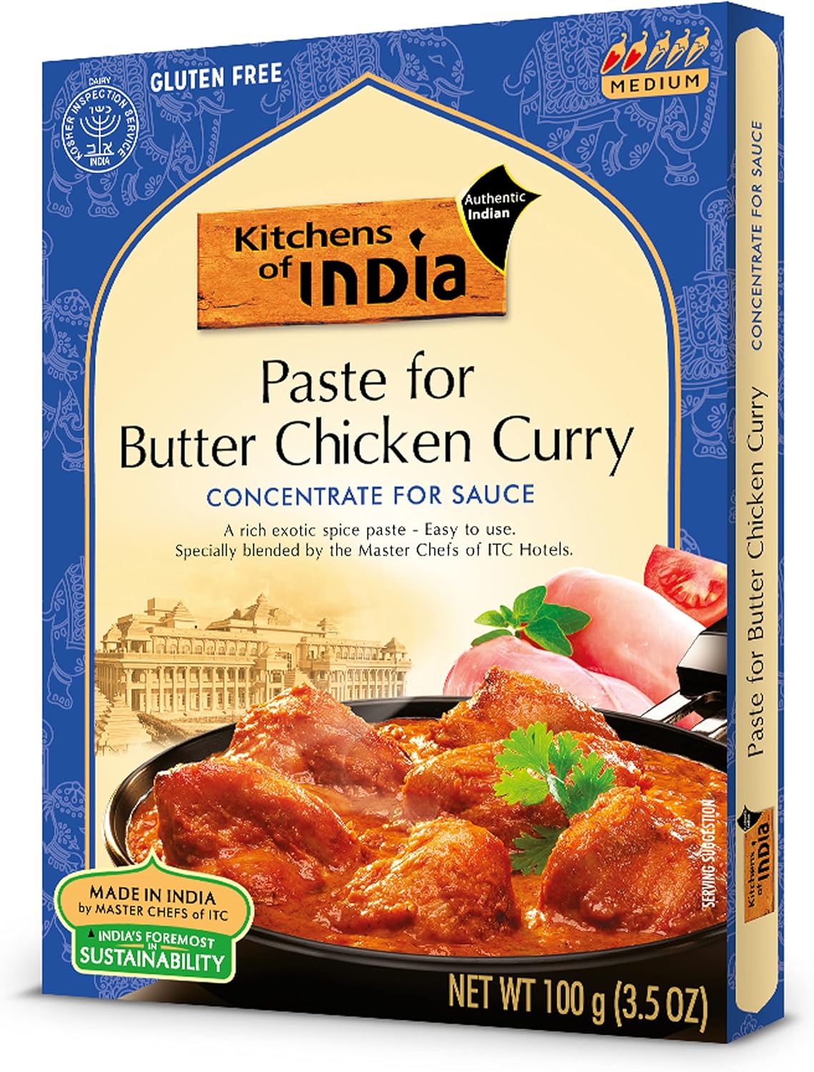 Kitchens Of India Paste for Butter Chicken Curry, 3.5-Ounce Boxes (Pack of 6)
