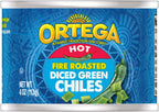 Ortega Diced Hot Green Chiles, 4 oz