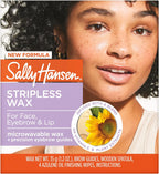 Sally Hansen Stripless Wax Kit for Face, Eyebrow & Lip | Mircrowavable Wax, At-Home Hair Removal Kit, Quick & Easy