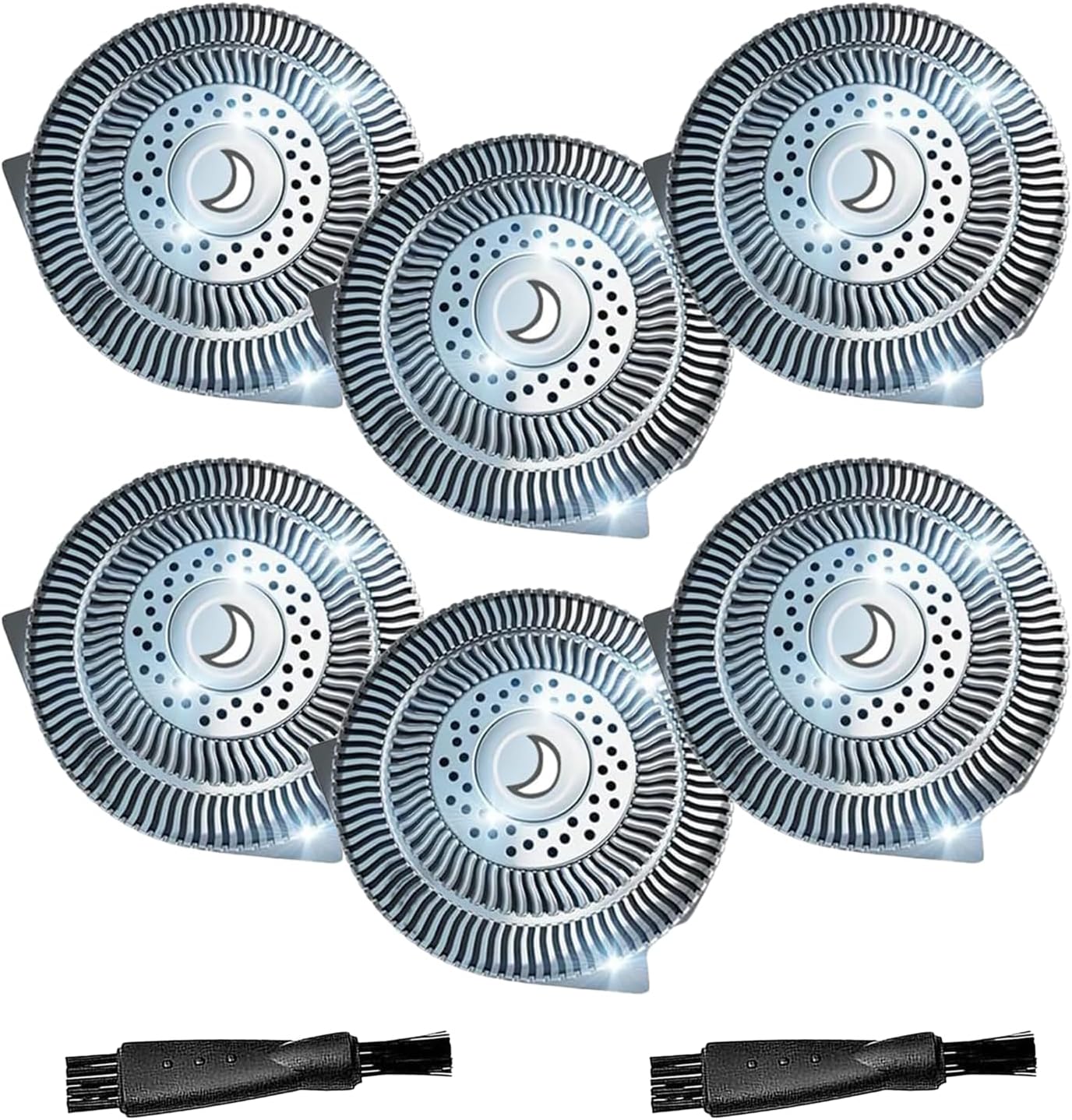6 Pack HQ9 Replacement Shaver Heads Compatible with Philips Norelco, HQ9 Replacement Blades for Philips Electric Shaving HQ8120, HQ8140, HQ8142