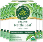 Traditional Medicinals Organic Nettle Herbal Leaf Tea, 16 Tea Bags (Pack of 6)