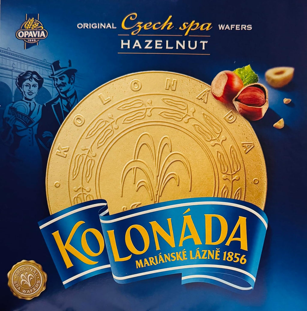 Opavia Tradicni lazenske oplatky Kolonada 175g Original Czech Spa Round Wafers with Nuts Filling (3-Pack)