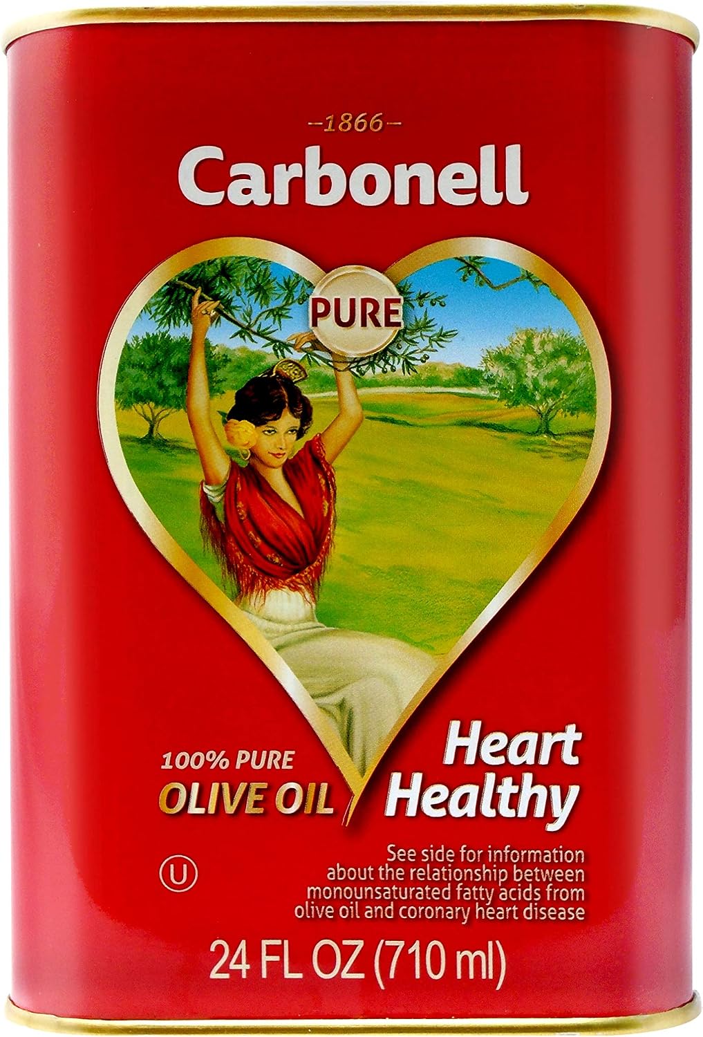 Carbonell - Pure Olive Oil - 24 Fluid Ounces Oz Tin