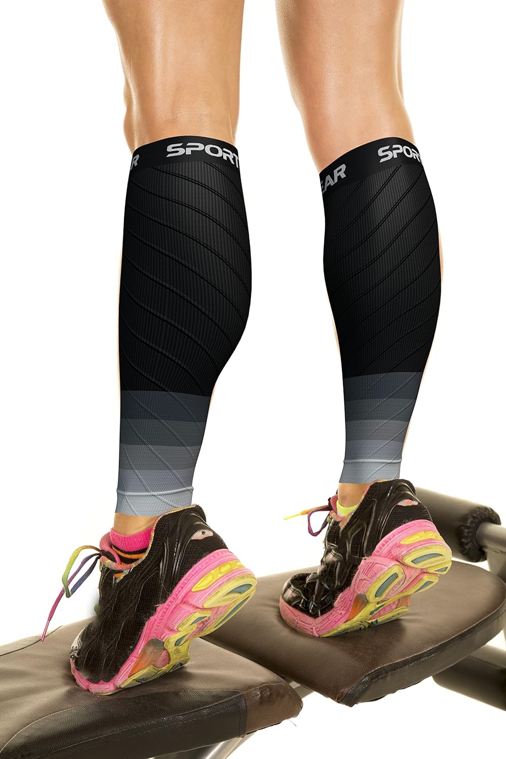 Physix Gear Calf Compression Sleeves - Shin Splint Support for Running, Enhanced Performance & Comfort for Men & Women