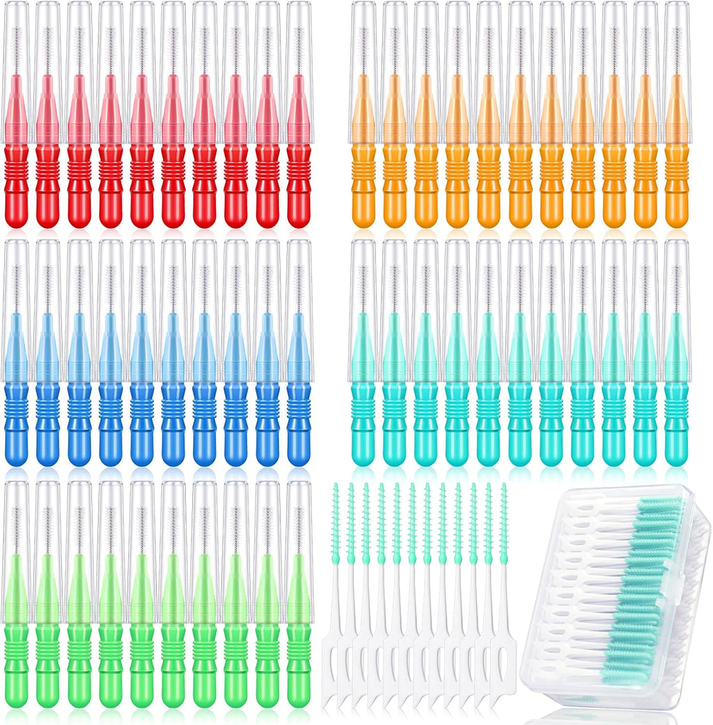 Patelai 350 Pieces Interdental Brush Tooth Floss Tooth Cleaning Tool Toothpick Dental Flossing Head Oral Flosser Refill Dental Flosser Toothpick Cleaners