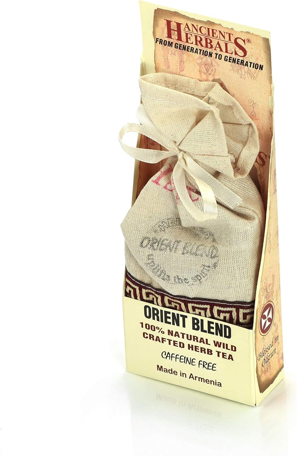 Ancient Herbals Orient Blend – 100% Natural Wild Crafted Loose Leaf Herbal Tea in a Cotton Bag | Premium – Wellness – Artisan – 50 g