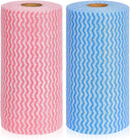 JEBBLAS Reusable Household & Kitchen Wipes, Disposable Cleaning Cloths, Wash Rags in 2 Rolls of 200 Sheets