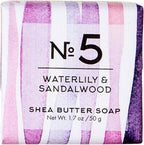 Via Mercato Travel Sized Italian Soap Bar (50g) - No. 5 Waterlily and Sandalwood