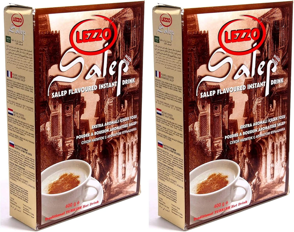 Lezzo Salep, Turkish Flavored Instant Drink, 2 pack of 200g/7.05oz boxes