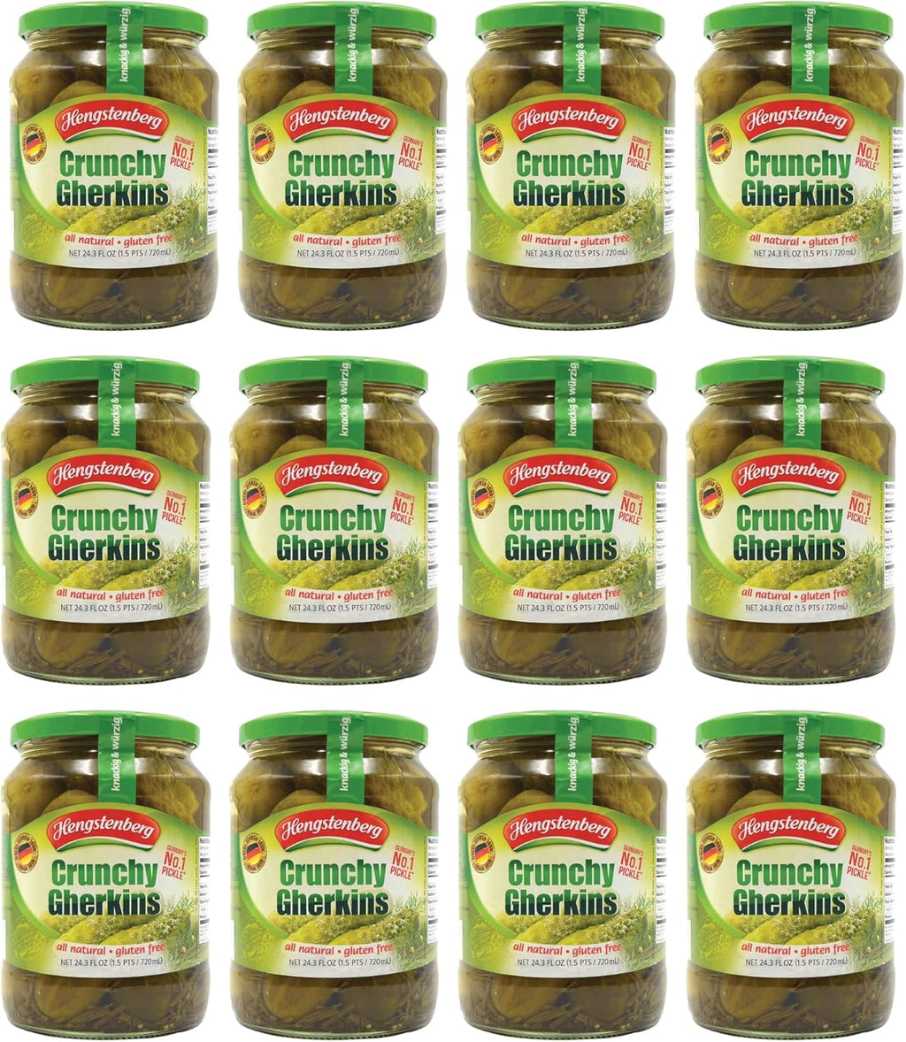 Hengstenberg Crunchy Gherkins, 24.3 Ounce (Pack of 12)