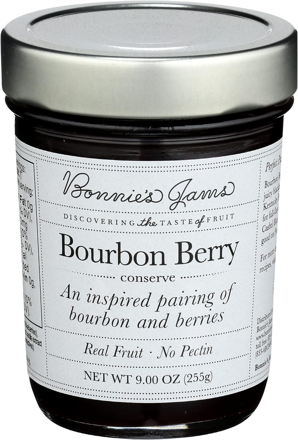 Bonnies Jams Bourbon Berry Jam, 9 OZ