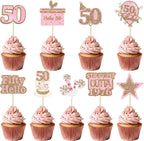 Gyufise 36Pcs Happy 60th Birthday Cupcake Toppers Glitter Rose Gold Sixty Straight Outta 1966 Cupcake Picks 60 Fabulous Cheers to 60 Years Cake Decorations for 60th Birthday Party Supplies