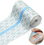 Transparent Dressing Adhesive Bandage Waterproof Bandage Clear Adhesive Bandages Stretch Tape for Tattoos Swimming(6 x 197 Inch)