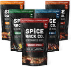 Spice Rack Co. BBQ Seasonings And Rubs - Smoking & Grilling Spices and Seasonings Sets, Grilling Accessories & Smoker Accessories, Unique Fathers Day Gift For Dad, Gifts For Father's Day (5 Pack)