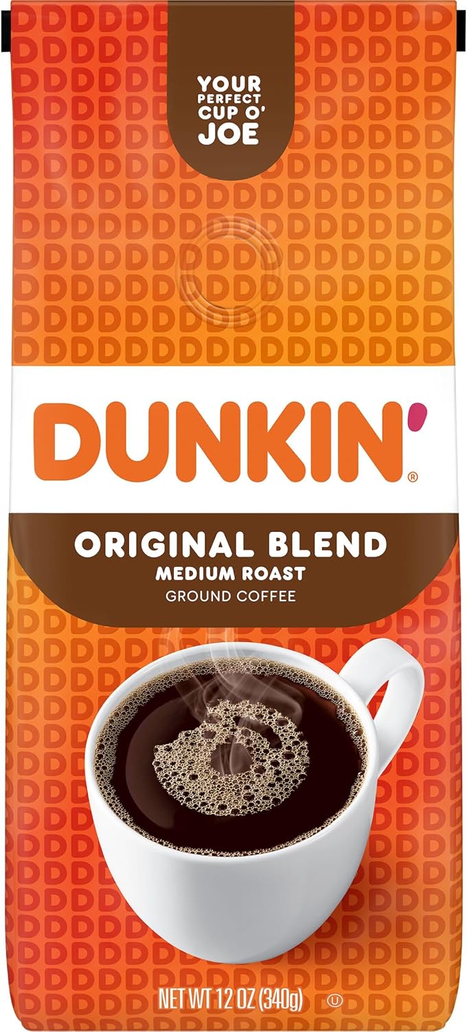 Dunkin’ Original Blend Medium Roast Ground Coffee, 12 Oz. Bag