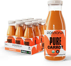 Pomona Organic Carrot Juice, Cold Pressed USDA Organic Juices, 100% Carrots, No Added Sugar, Not From Concentrate, Vegan, Kosher, Non GMO, Pasteurized, 8.4 Ounce (Pack of 12)