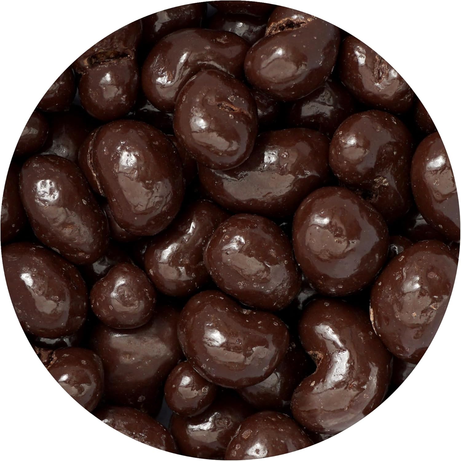 Dark Chocolate Covered Cashews, 2 Pound Bulk Bag, Chocolate Covered Nuts, The Hampton Popcorn & Candy Company