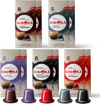GIMOKA 100 Espresso Coffee pods Variety Pack compatible with Nespresso® Original Machines, Italian Espresso pods.