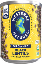 Westbrae Natural Organic Black Lentils, No Salt Added, 15 Ounce (Pack of 12)
