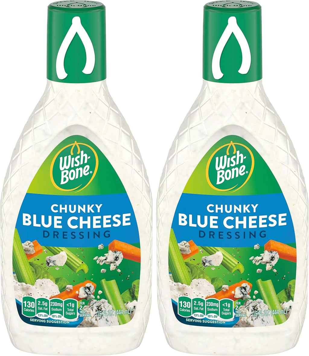 Wish-Bone Chunky Blue Cheese Salad Dressing, 15 FL OZ (Pack of 2)