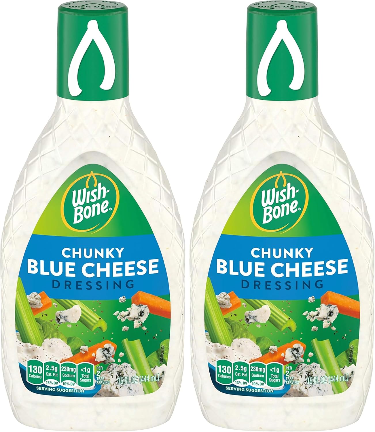 Wish-Bone Chunky Blue Cheese Salad Dressing, 15 FL OZ (Pack of 2)